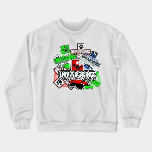 Invad3rDiz Wall of Paws Crewneck Sweatshirt